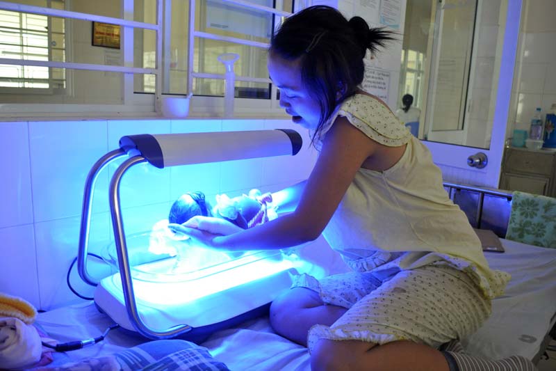 A portable phototherapy device.